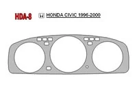 Honda Civic 1992-1995 Cluster Insert Interior BD Dash Trim Kit - 1
