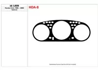 Honda Civic 1992-1995 Cluster Insert Interior BD Dash Trim Kit - 2