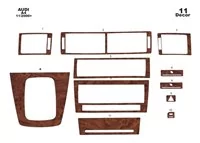 Audi A4 B6 Typ 8E-8H 10.2000 Súprava obloženia palubnej dosky 3D interiéru Dekorácia palubnej dosky 11 dielov - 2