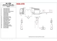 Honda Civic 2006-2011 2 dvere, so systémom NAVI Interiér BD Dash Trim Kit - 1