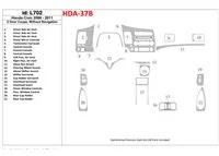 Honda Civic 2006-2011 2 dvere, bez systému NAVI Interiér BD Dash Trim Kit - 2