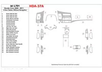 Honda Civic 2006-2011 4 dvere, bez systému NAVI Interiér BD Dash Trim Kit - 1