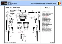Audi A4 B8 Typ 8K 2007-2015 Súprava obloženia palubnej dosky 3D interiéru Dekorácia palubnej dosky 32 dielov - 1
