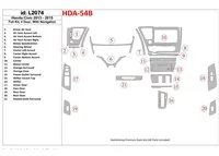 Honda Civic 2013-UP, kompletná sada, 4 dvere, s NAVI interiérom BD Dash Trim Kit - 1
