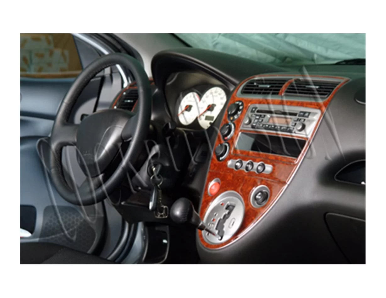 Honda Civic Type R 03.01-09.06 3D súprava obloženia palubnej dosky interiéru 6-dielna súprava obloženia palubnej dosky - 1