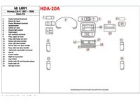 Základná súprava Honda CR-V 1997-1998, 22 kusov, súprava vnútorného obloženia palubnej dosky BD - 1