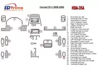 Honda CR-V 2005-2006 Kompletná súprava interiéru BD Dash Trim Kit - 2