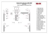 Základná sada Honda CR-V 2007-2009, s NAVI, s vyhrievaným interiérom sedadiel BD Dash Trim Kit - 1