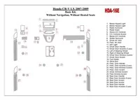 Základná sada Honda CR-V 2007-2009, bez NAVI, s vyhrievaným interiérom sedadiel BD Dash Trim Kit - 1