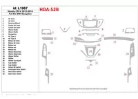 Honda CR-V 2012-UP c NAVI Interiér BD Dash Trim Kit - 2