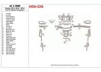 Honda CR-V 2012-UP Bez súpravy NAVI interiéru BD Dash Trim Kit - 1