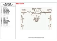 Kompletná súprava Honda CR-V 2015-UP, súprava vnútorného obloženia interiéru modelu EXL BD - 1