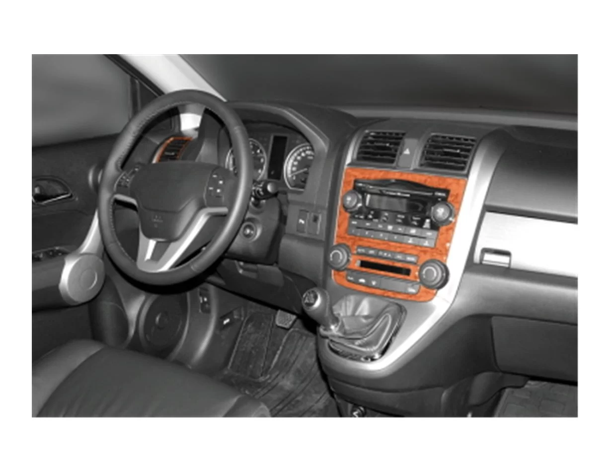 Honda CR-V 4X4 01.07-12.13 Súprava obloženia palubnej dosky 3D interiéru Dekorácia palubnej dosky 8 dielov - 1