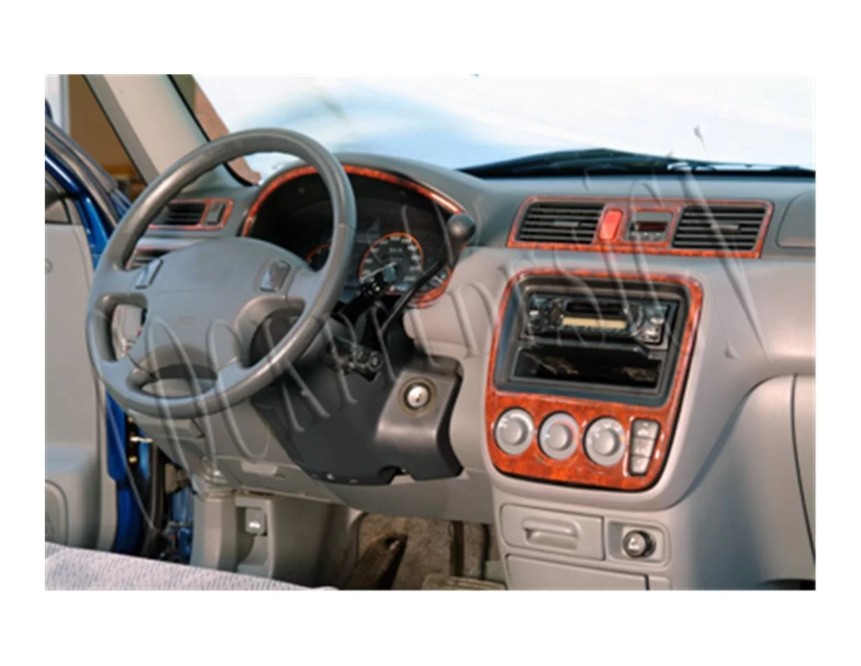 Honda CR-V 4X4 06.97-01.02 3D súprava obloženia palubnej dosky interiéru 9-dielna súprava obloženia palubnej dosky - 1