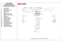 Kompletná súprava Honda CR-Z 2011-UP bez súpravy NAVI interiéru BD Dash Trim Kit - 1 Kompletná súprava Honda CR-Z 2011-UP bez súpravy NAVI interiéru BD Dash Trim Kit - 1