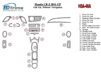Kompletná súprava Honda CR-Z 2011-UP bez súpravy NAVI interiéru BD Dash Trim Kit - 2 Kompletná súprava Honda CR-Z 2011-UP bez súpravy NAVI interiéru BD Dash Trim Kit - 2