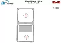 Honda Element 2008-UP Interiér stropnej konzoly BD Dash Trim Kit - 1