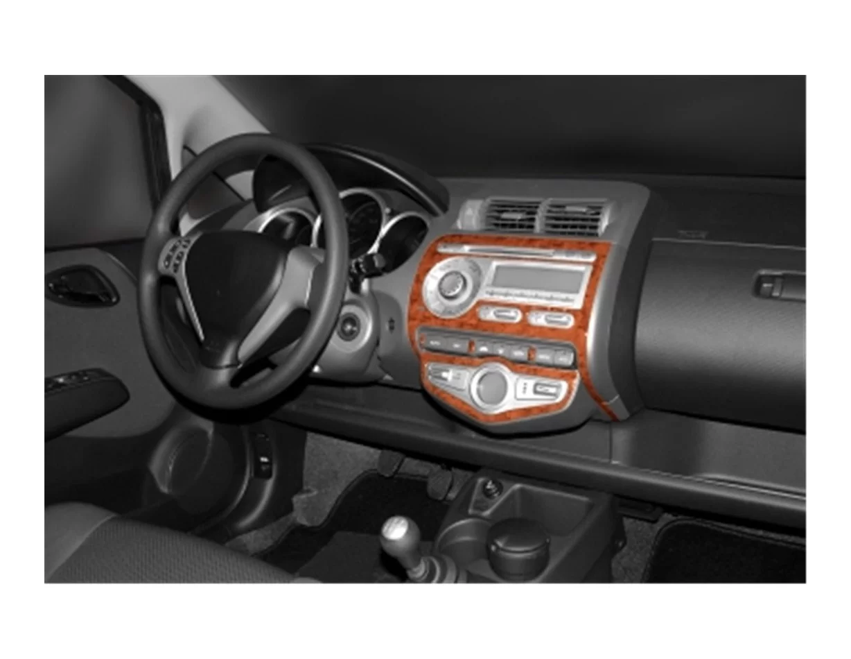 Honda Jazz 01.2002 Súprava obloženia palubnej dosky 3D interiéru Dekorácia palubnej dosky 7 dielov - 1