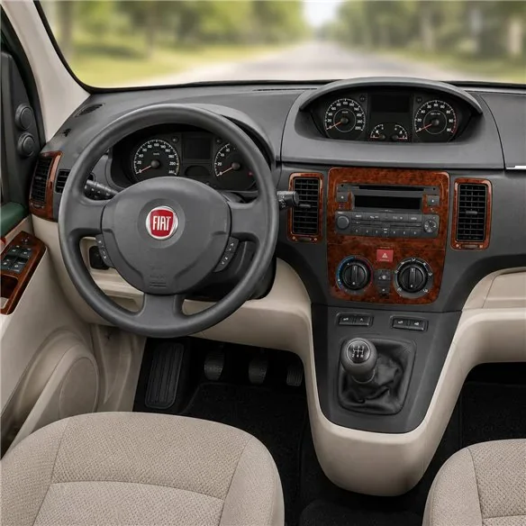 Fiat Idea 2004+ 3D dekor palubnej dosky, 7 dielov