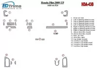 Dodatočná súprava Honda Pilot 2009-UP Interiér BD Dash Trim Kit - 1