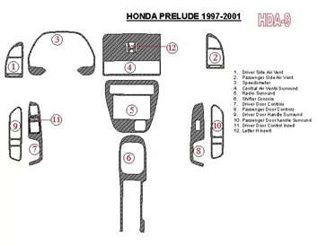 Honda Prelude 1997-2001 Kompletná súprava interiéru BD Dash Trim Kit - 1