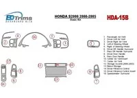 Honda S2000 2000-2005 Základná súprava interiéru BD Dash Trim Kit - 1
