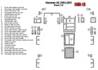Hummer H2 2003-2007 Základná súprava interiéru BD Dash Trim Kit - 1 Hummer H2 2003-2007 Základná súprava interiéru BD Dash Trim Kit - 1