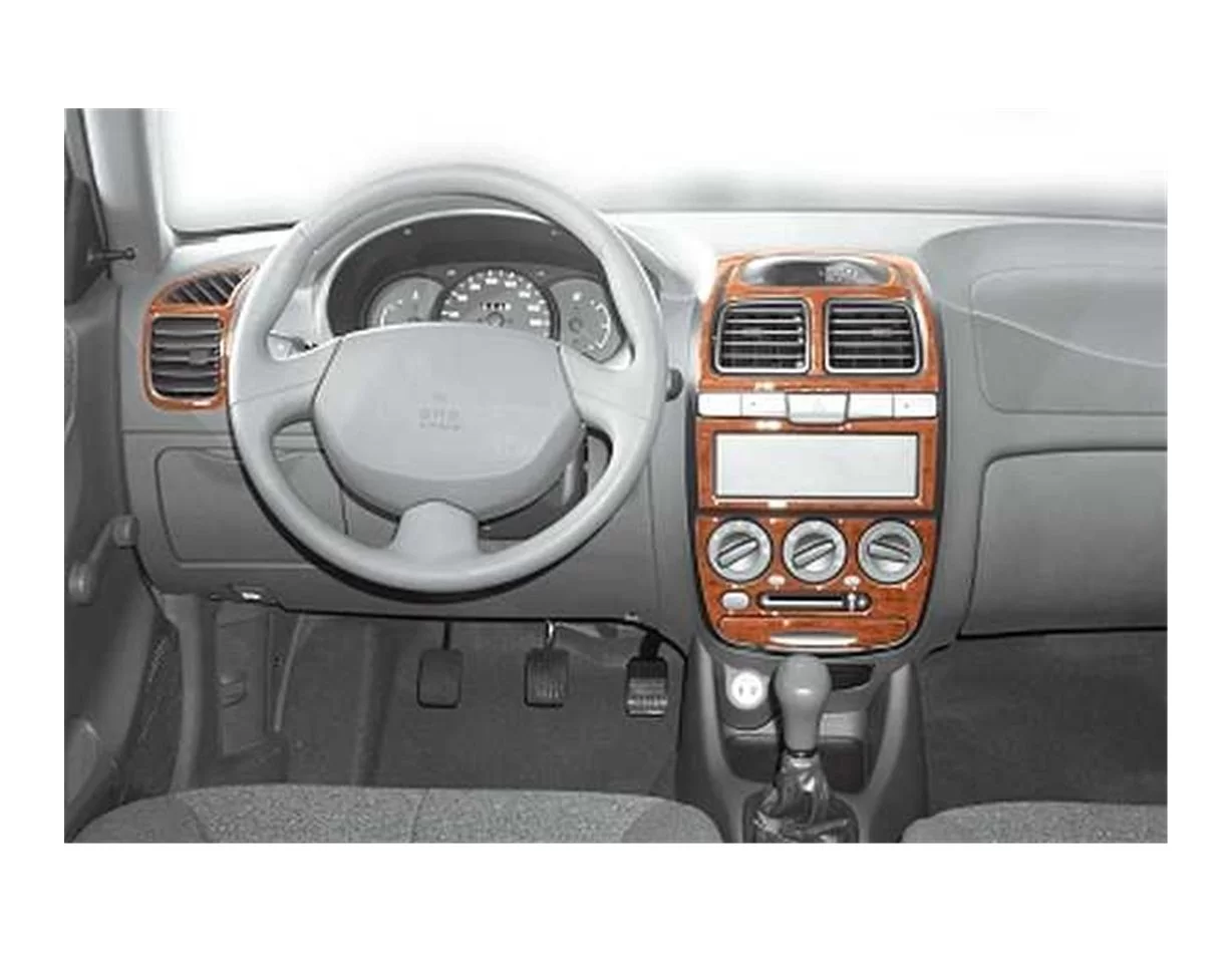Hyundai Accent 01.01-12.05 3D súprava obloženia palubnej dosky interiéru 14-dielna súprava obloženia palubnej dosky - 1