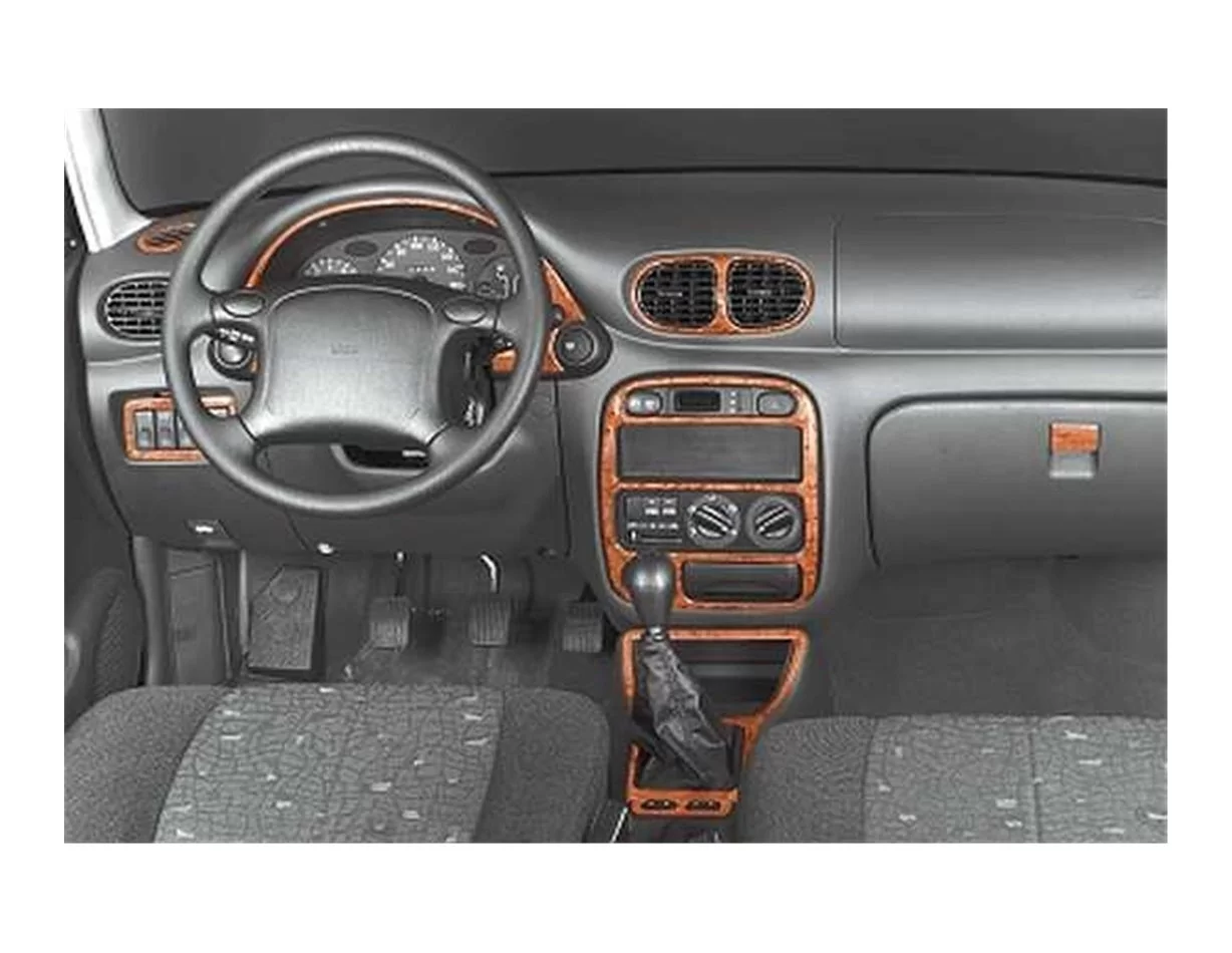 Hyundai Accent 09.94-12.00 3D súprava obloženia palubnej dosky interiéru 9-dielna súprava obloženia palubnej dosky - 1