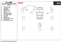 Kompletná súprava Hyundai Accent 2001-2002, súprava 15 dielov Interiér BD Dash Trim Kit - 1 Kompletná súprava Hyundai Accent 2001-2002, súprava 15 dielov Interiér BD Dash Trim Kit - 1