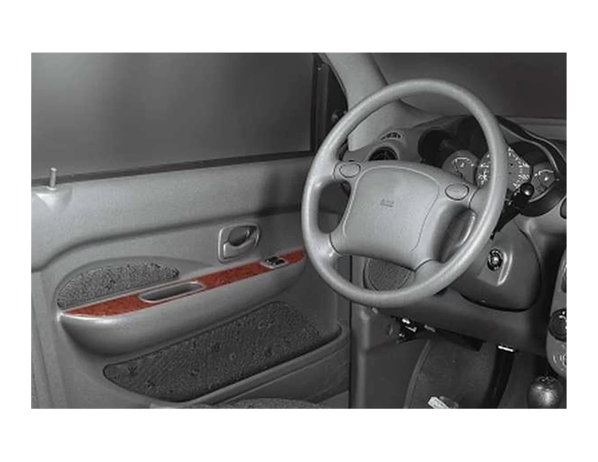 Hyundai Atos 03.98-06.06 3D súprava obloženia palubnej dosky interiéru 6-dielna súprava obloženia palubnej dosky - 1