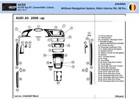 Audi A5 2008-2014 Hatchback 3D Súprava obloženia palubnej dosky interiéru Dekorácia palubnej dosky 42 dielov - 1 Audi A5 2008-2014 Hatchback 3D Súprava obloženia palubnej dosky interiéru Dekorácia palubnej dosky 42 dielov - 1