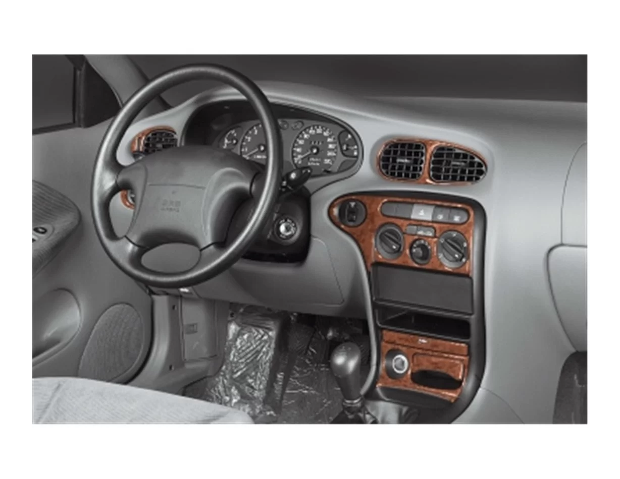 Hyundai Elantra 01.99-07.00 Súprava obloženia palubnej dosky 3D interiéru Dekorácia palubnej dosky 13 dielov - 1