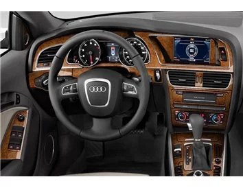 Audi A5 2008-2014 Hatchback 3D Súprava obloženia palubnej dosky interiéru Dekorácia palubnej dosky 42 dielov