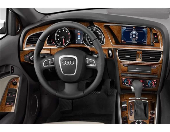Audi A5 2008-2014 Hatchback 3D Súprava obloženia palubnej dosky interiéru Dekorácia palubnej dosky 42 dielov