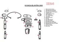 Hyundai Elantra 2000-2000 Kompletná súprava interiéru BD Dash Trim Kit - 1 Hyundai Elantra 2000-2000 Kompletná súprava interiéru BD Dash Trim Kit - 1