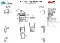 Hyundai Elantra 2004-2006 Univerzálna základná súprava interiéru BD Dash Trim Kit - 1