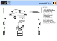 Audi A6 2005-2011 Súprava obloženia palubnej dosky 3D interiéru Dekorácia palubnej dosky 25 dielov - 1