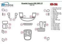 Súprava obloženia palubnej dosky Hyundai Genesis 4DR 2009-UP pre interiér BD - 1 Súprava obloženia palubnej dosky Hyundai Genesis 4DR 2009-UP pre interiér BD - 1