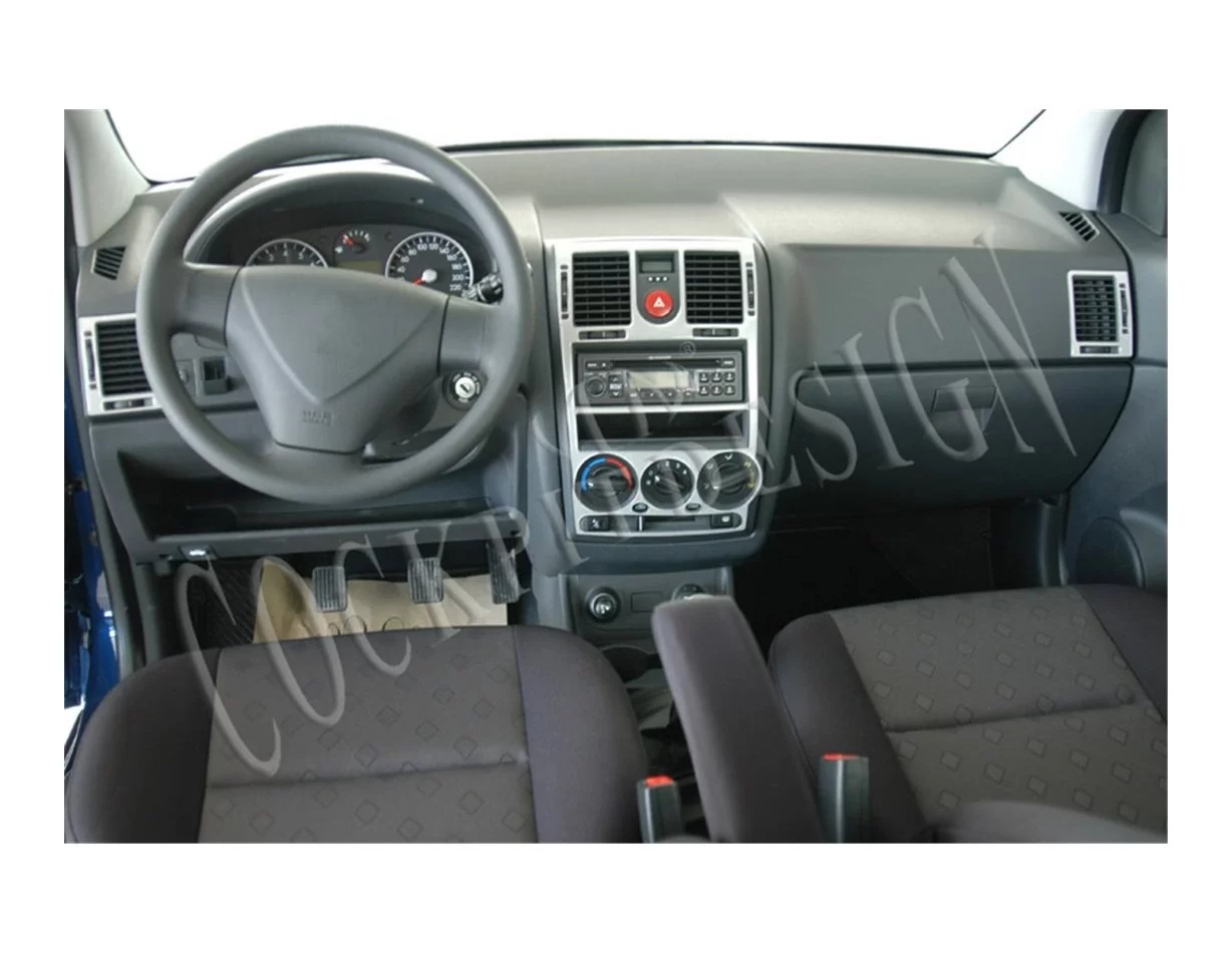 Hyundai Getz 09.02-08.05 3D súprava obloženia palubnej dosky interiéru 4-dielna súprava obloženia palubnej dosky - 1