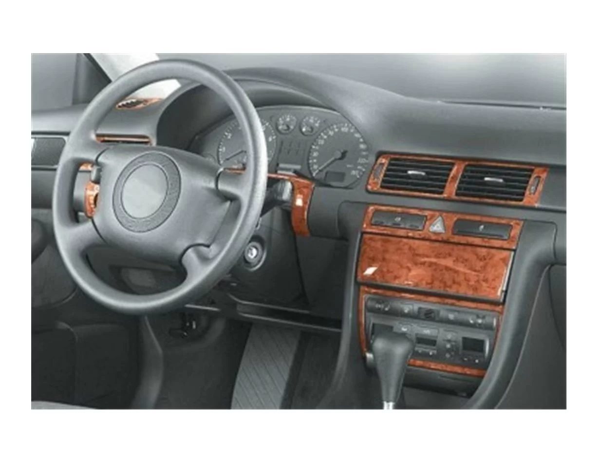 Audi A6 C5 Typ 4B 05.97-05.01 3D Súprava obloženia palubnej dosky interiéru Dekorácia palubnej dosky 12 dielov - 1