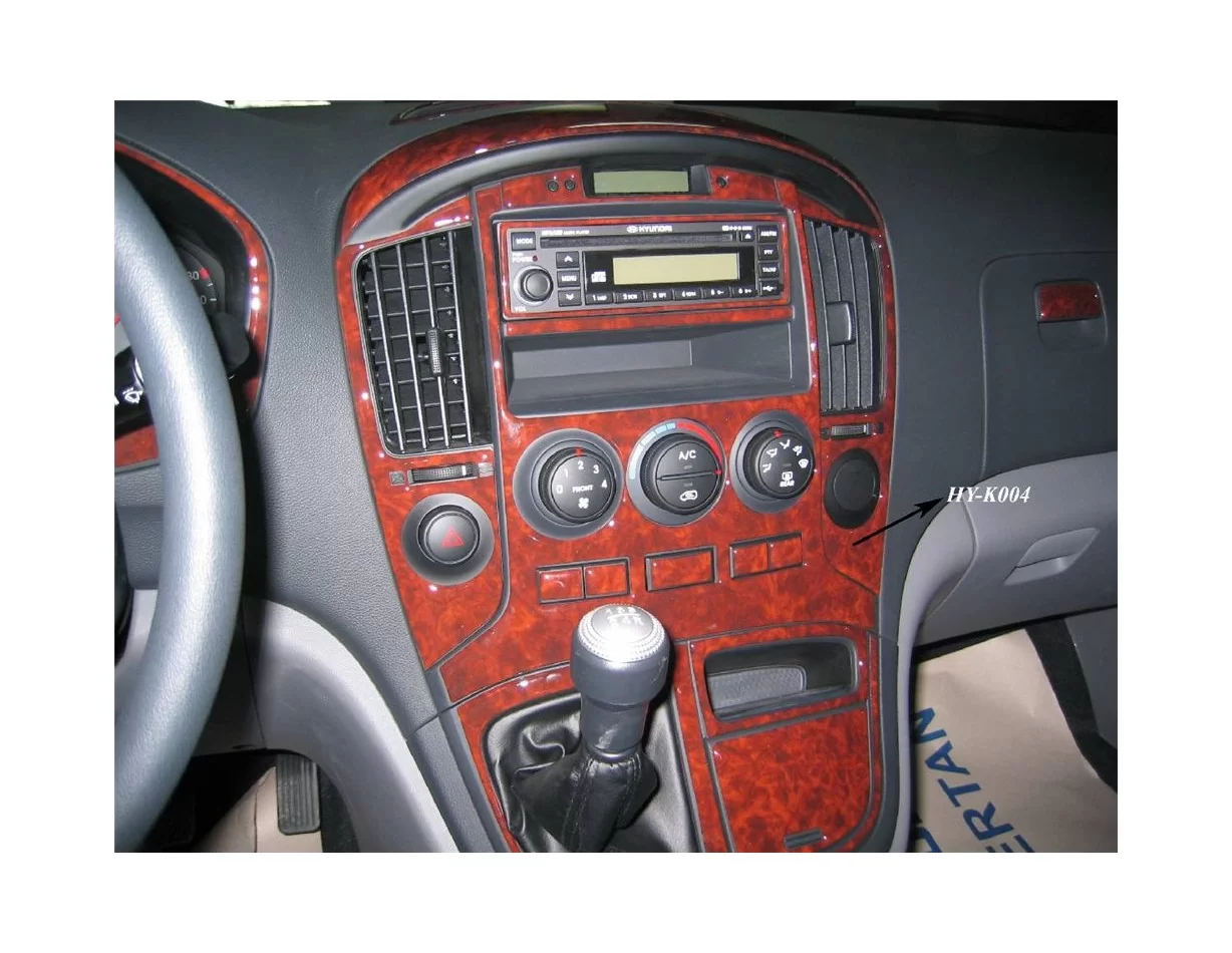 Hyundai H1 Kompletná sada 03.2008 Súprava 3D obloženia palubnej dosky interiéru Dekorácia palubnej dosky 32 dielov - 1