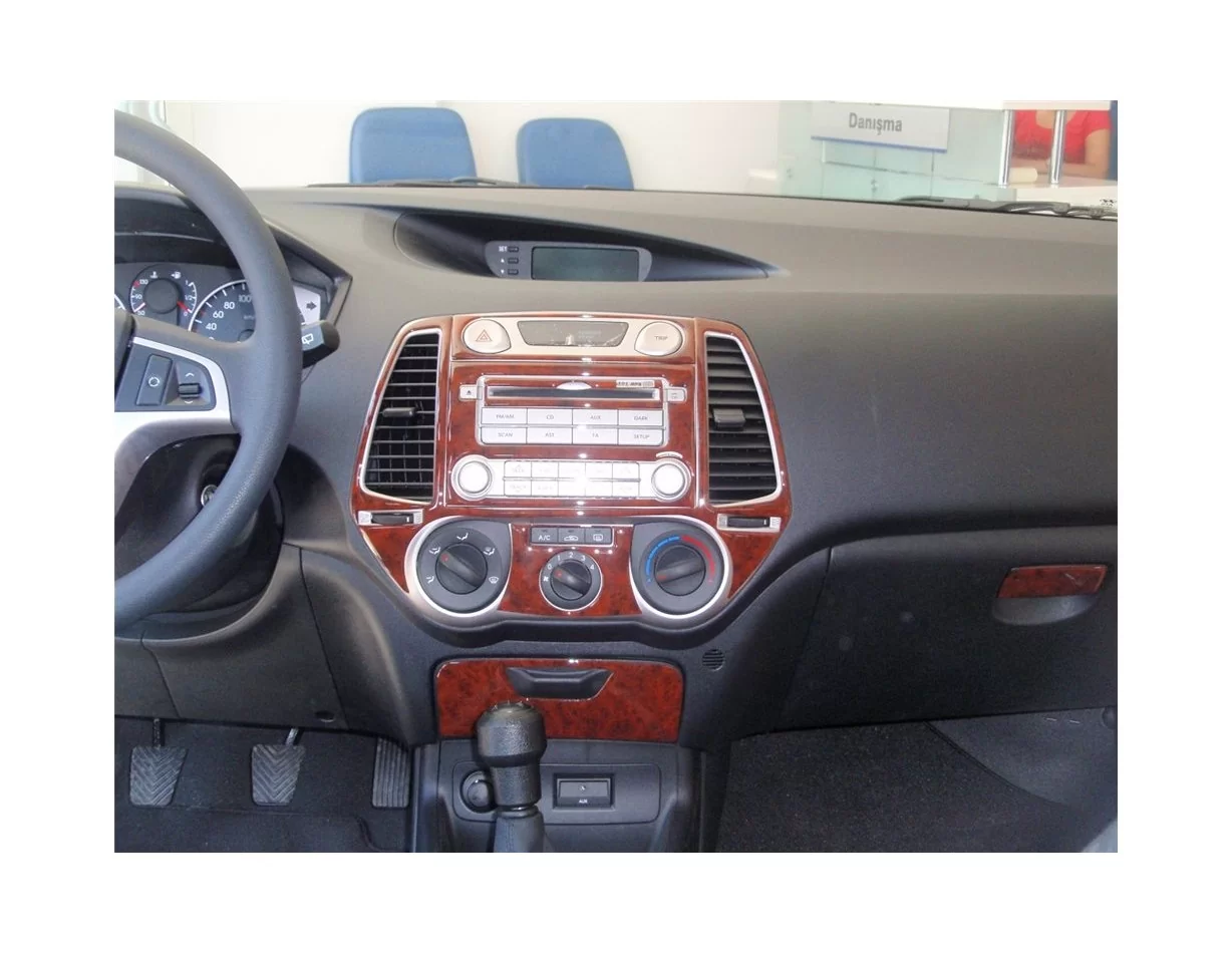 Hyundai I 20 06.2009 Súprava obloženia palubnej dosky 3D interiéru Dekorácia palubnej dosky 10 dielov - 1