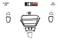 Hyundai I 20 06.2014 Súprava obloženia palubnej dosky 3D interiéru Dekorácia palubnej dosky 11 dielov - 1 Hyundai I 20 06.2014 Súprava obloženia palubnej dosky 3D interiéru Dekorácia palubnej dosky 11 dielov - 1