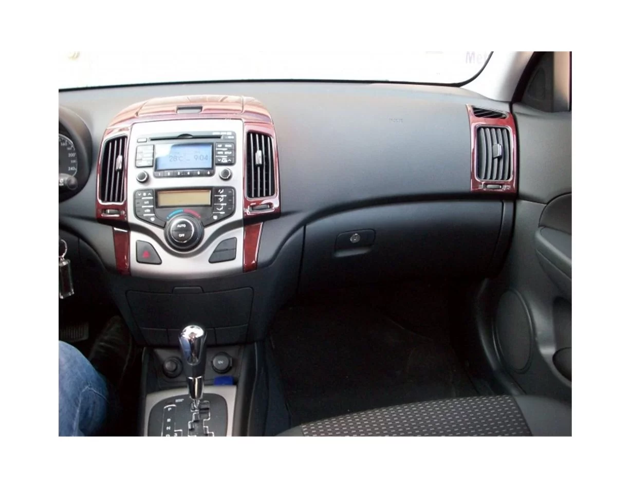 Hyundai I 30 Kompletná sada 09.2007 Súprava obloženia palubnej dosky 3D interiéru Dekorácia palubnej dosky 18 dielov - 1
