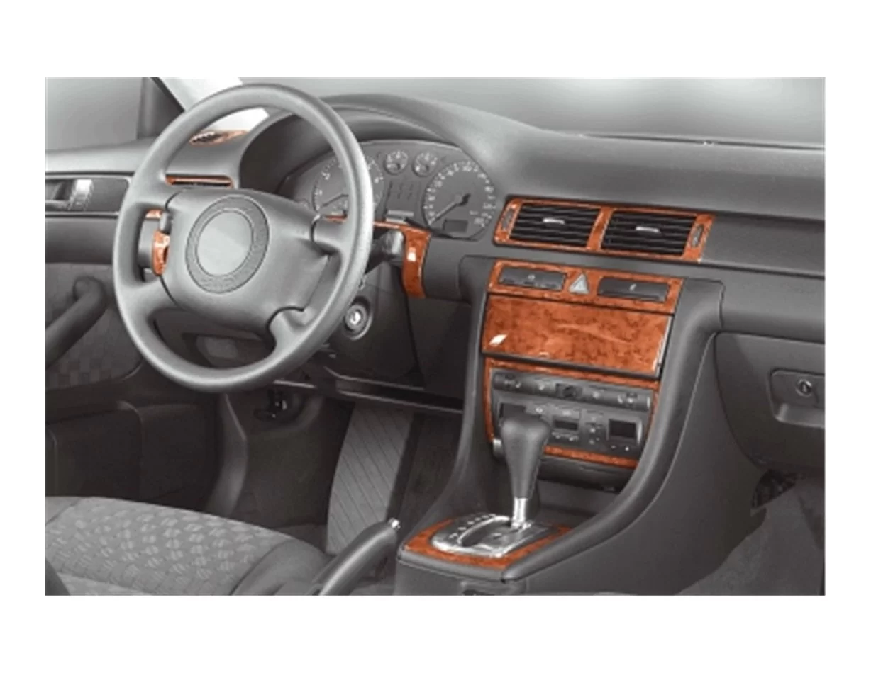 Audi A6 C5 Typ 4B 06.01-12.04 3D Súprava obloženia palubnej dosky interiéru Dekorácia palubnej dosky 14 dielov - 1