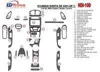 Kompletná sada Hyundai Santa Fe 2001-2002, s automatickou klimatizáciou, sada 30 dielov Interiér BD Dash Trim Kit - 1 Kompletná sada Hyundai Santa Fe 2001-2002, s automatickou klimatizáciou, sada 30 dielov Interiér BD Dash Trim Kit - 1