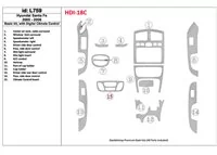 Základná sada Hyundai Santa Fe 2005-2006, s automatickou klimatizačnou súpravou interiéru BD Dash Trim Kit - 1 Základná sada Hyundai Santa Fe 2005-2006, s automatickou klimatizačnou súpravou interiéru BD Dash Trim Kit - 1