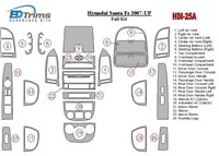 Hyundai Santa Fe 2007-UP Kompletná súprava interiéru BD Dash Trim Kit - 1 Hyundai Santa Fe 2007-UP Kompletná súprava interiéru BD Dash Trim Kit - 1