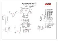 Kompletná sada Hyundai Santa Fe 2013-UP, s NAVI, s 3 radmi sedadiel Interiér BD Dash Trim Kit - 1 Kompletná sada Hyundai Santa Fe 2013-UP, s NAVI, s 3 radmi sedadiel Interiér BD Dash Trim Kit - 1